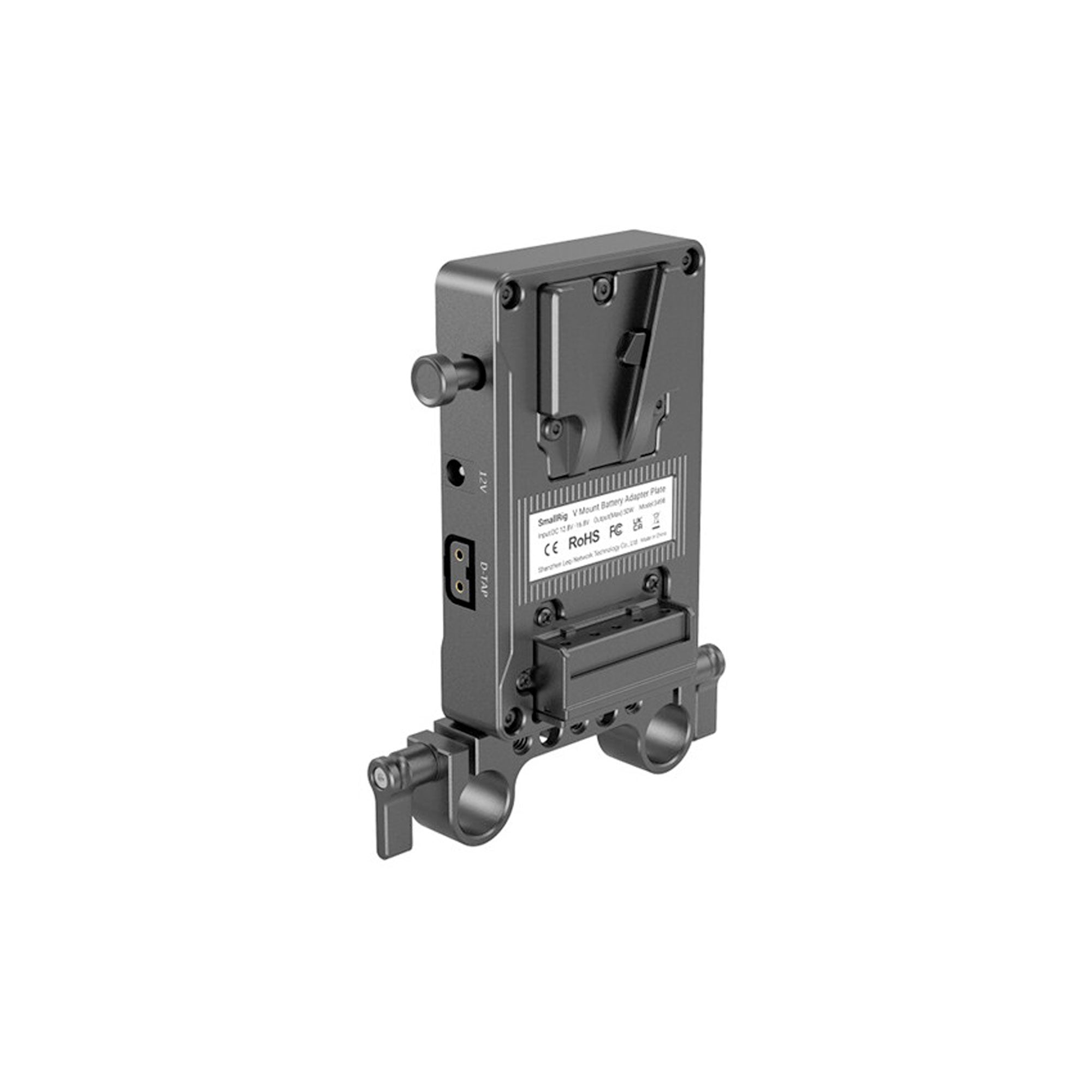 SmallRig V Mount Battery Adapter Plate (Basic Version) with Dual Rod Clamp 3498