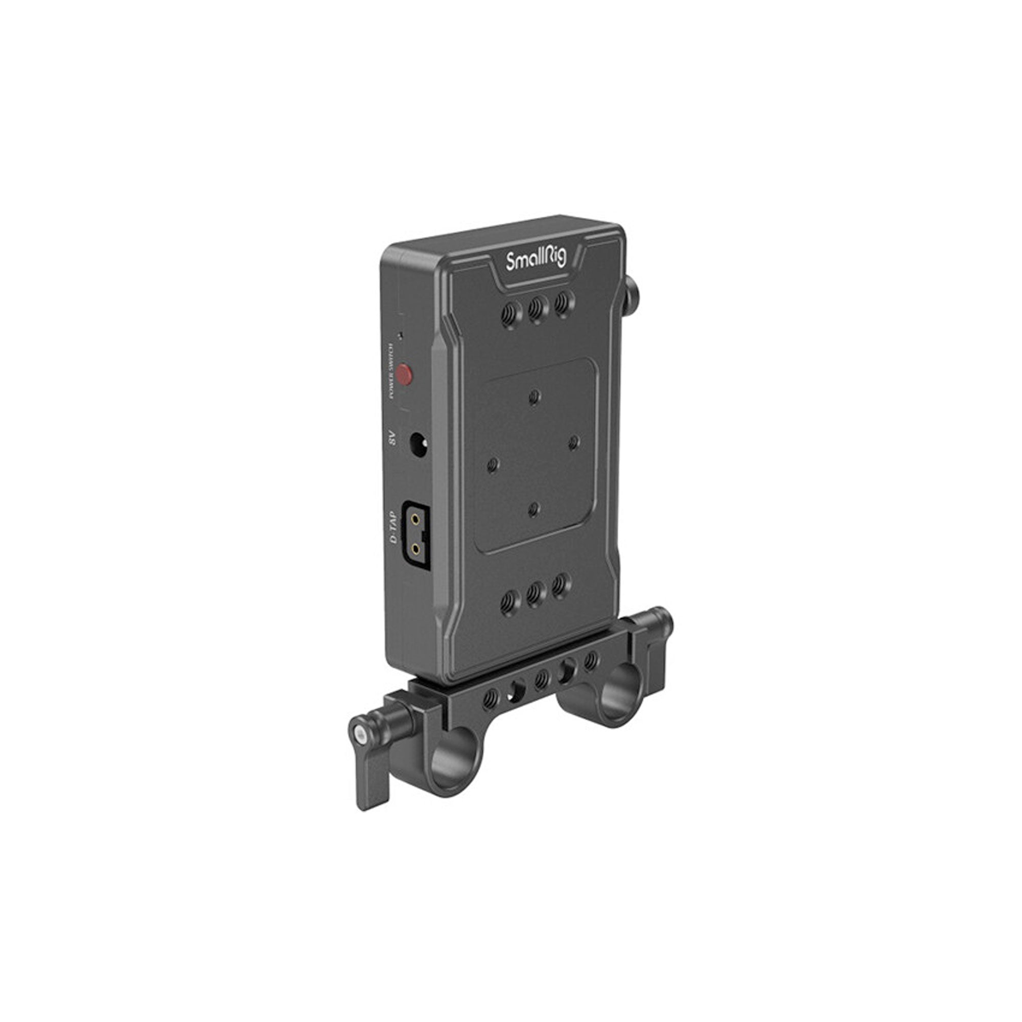 SmallRig V Mount Battery Adapter Plate (Basic Version) with Dual Rod Clamp 3498