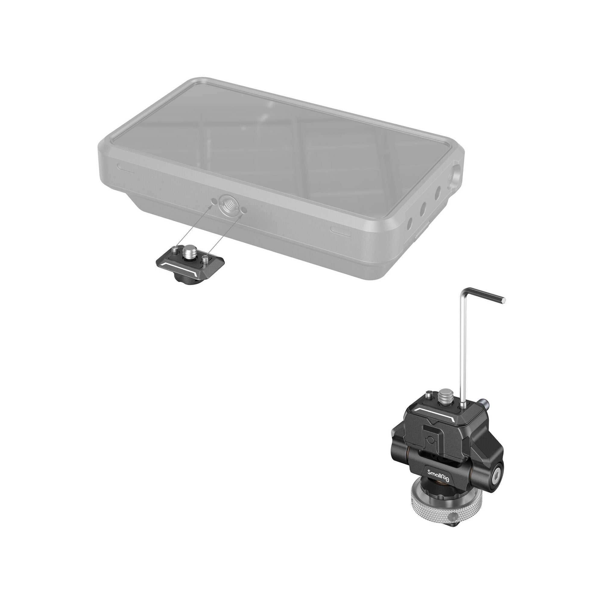 SmallRig Drop-in HawkLock mini Quick Release Monitor Mounting Support with Cold Shoe 3514B