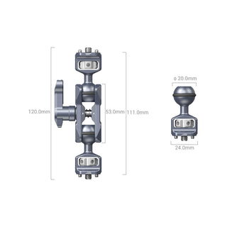 SmallRig Magic Arm with Dual Ball Heads (1/4" -20 Screws) 3873