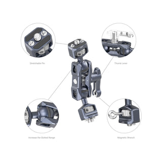 SmallRig Magic Arm with Dual Ball Heads (1/4" -20 Screw and ARRI locating Screw) 3874
