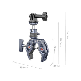 SmallRig Super Clamp with 360deg Ball Head Mount for Action Cameras 4102