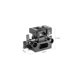 SmallRig Universal Bottom Mount Plate with 15mm Rod Support System DBC2272B