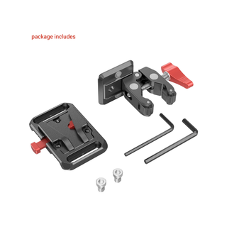 SmallRig mini V Mount Battery Mount Plate with Crab-Shaped Clamp 2989