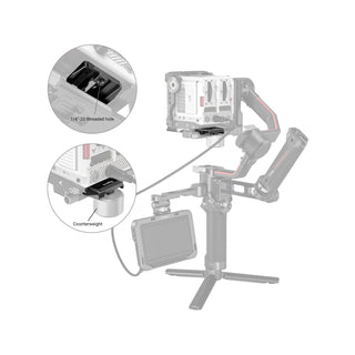 SmallRig Manfrotto Quick Release Plate for DJI RS 2 / RSC 2 / Ronin-S / RS 3 / RS 3 Pro Stabilizers 3158B