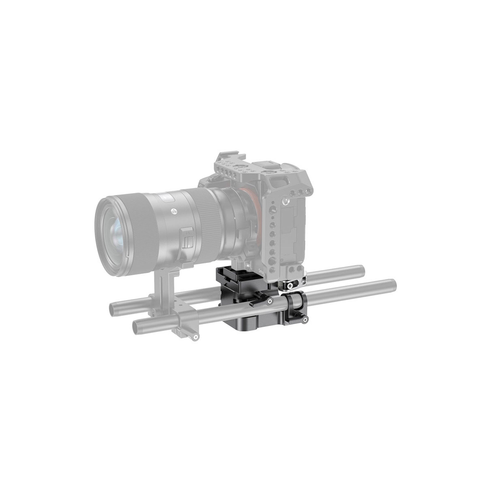 SmallRig Universal Bottom Mount Plate with 15mm Rod Support System 2092B