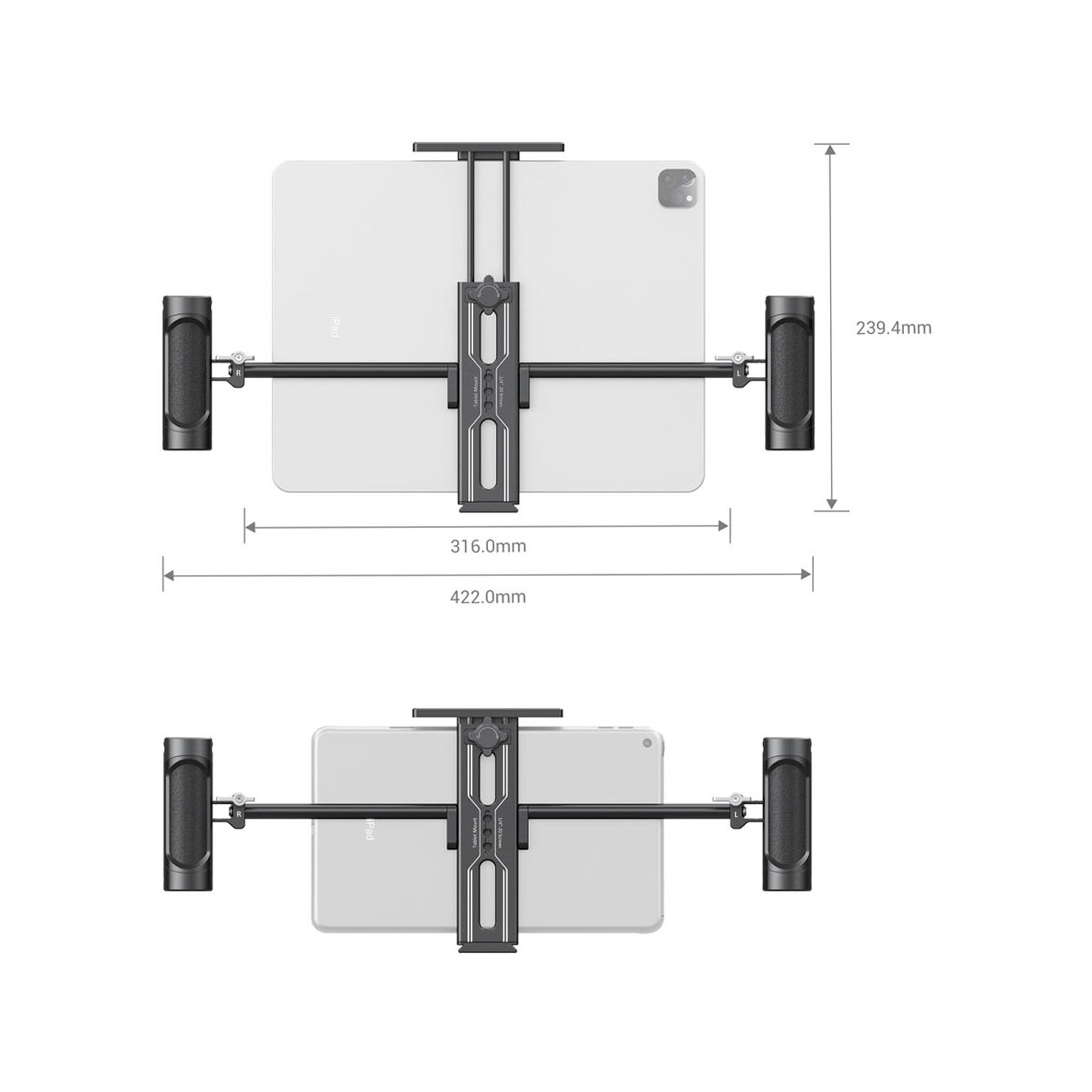 SmallRig Tablet Mounting Support with Dual Handgrips for iPad 2929B