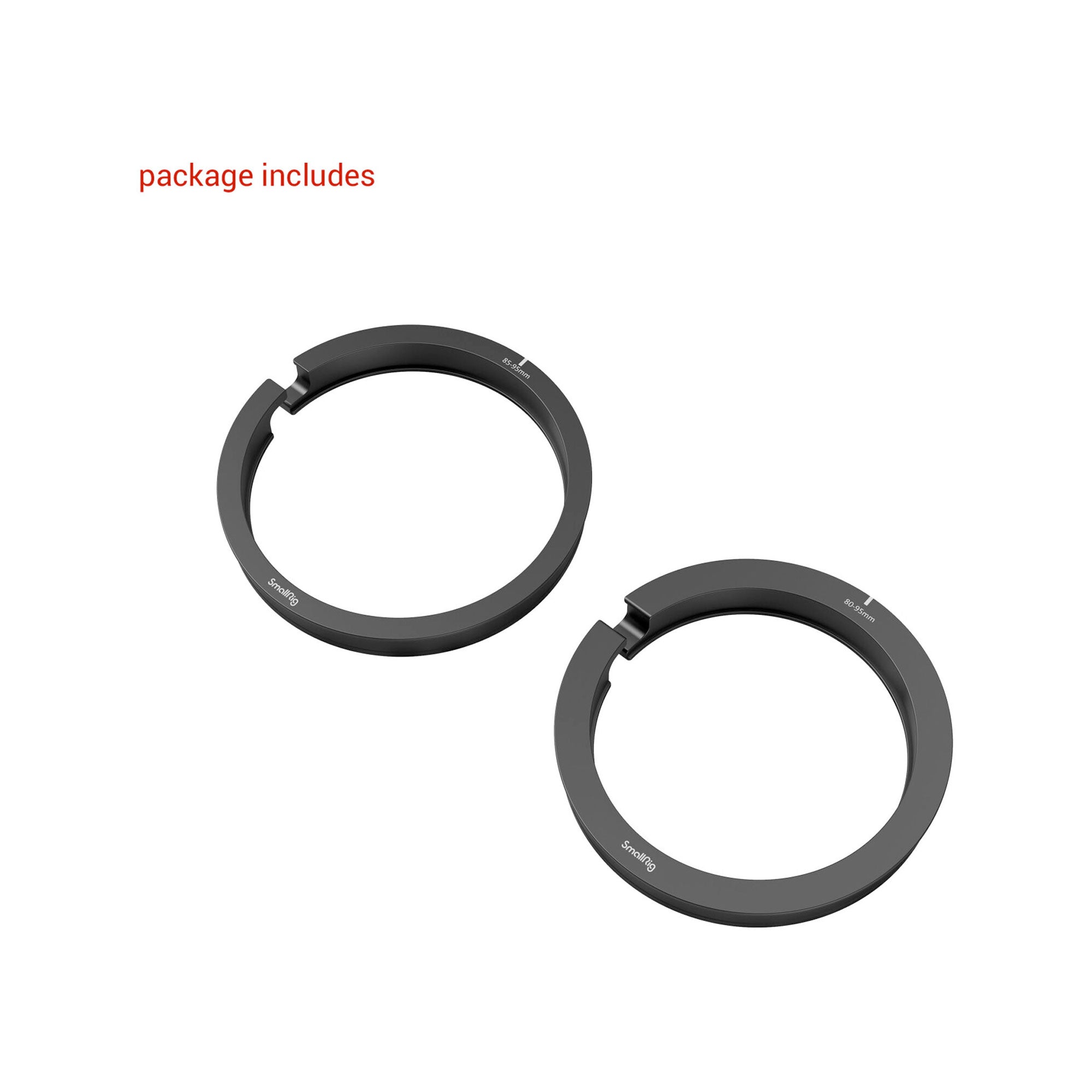 SmallRig Clamp-on Lens Adapter Ring Kit (_80 / 85 ~ 95mm) 3654