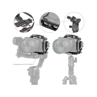 SmallRig "Black Mamba" Half Cage / Cable Clamp for Canon EOS R5/R6/R5 C 3656