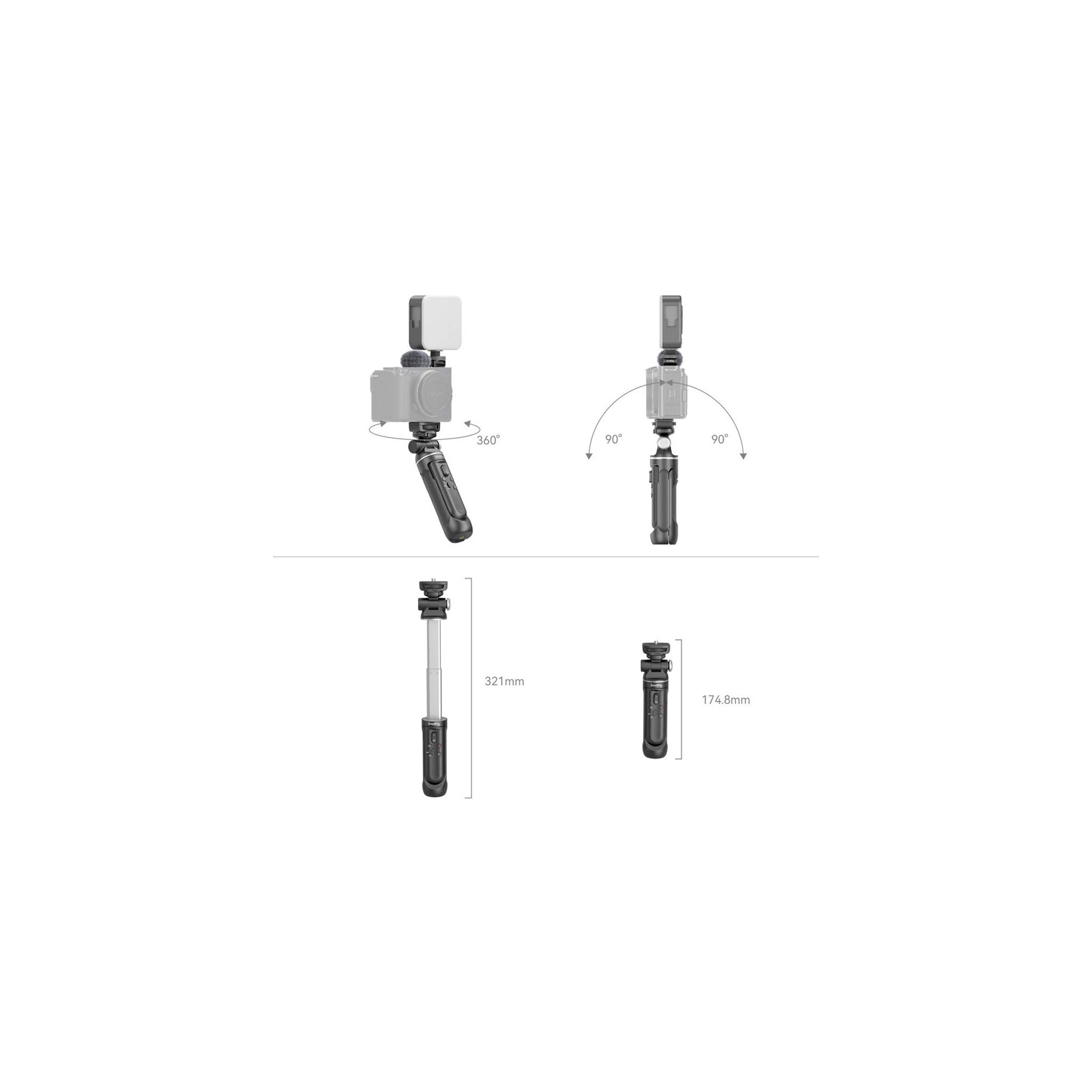 SmallRig Vlogging Tripod Kit for Sony ZV-E1 / ZV-E10 / ZV-1 / ZV-1F 4258