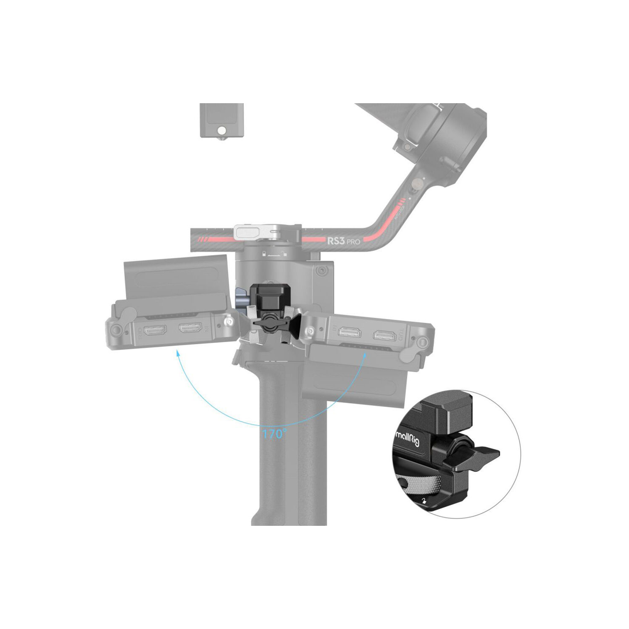 SmallRig Monitor Mounting Support for DJI RS 2 / RSC 2 / RS 3 / RS 3 Pro /RS 3 mini 3026B