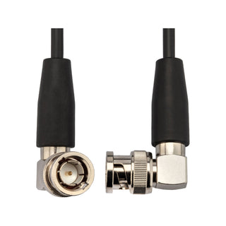 Elvid 12G Coiled SDI Cable for 4K Video with right-angled BNC Connectors (0.9m extended length)