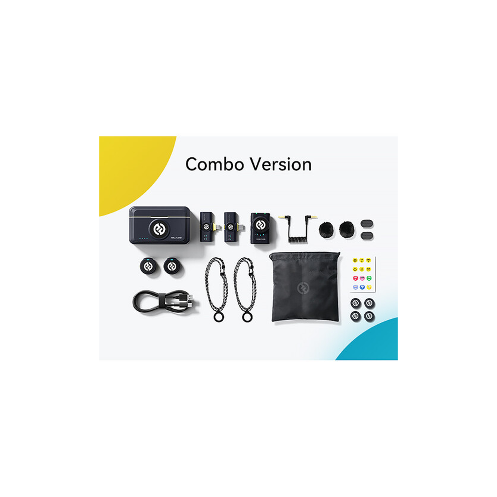 Hollyland LARK M2 DUO 2-Person Wireless Combo Microphone System (2.4 GHz, Shine Charcoal)