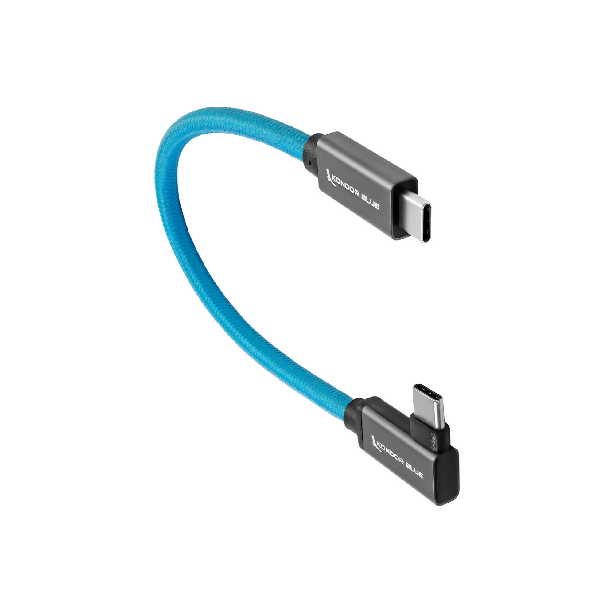 Kondor Blue Right-Angle USB-C 3.1 Gen 2 Cable (12.5cm, Kondor Blue)