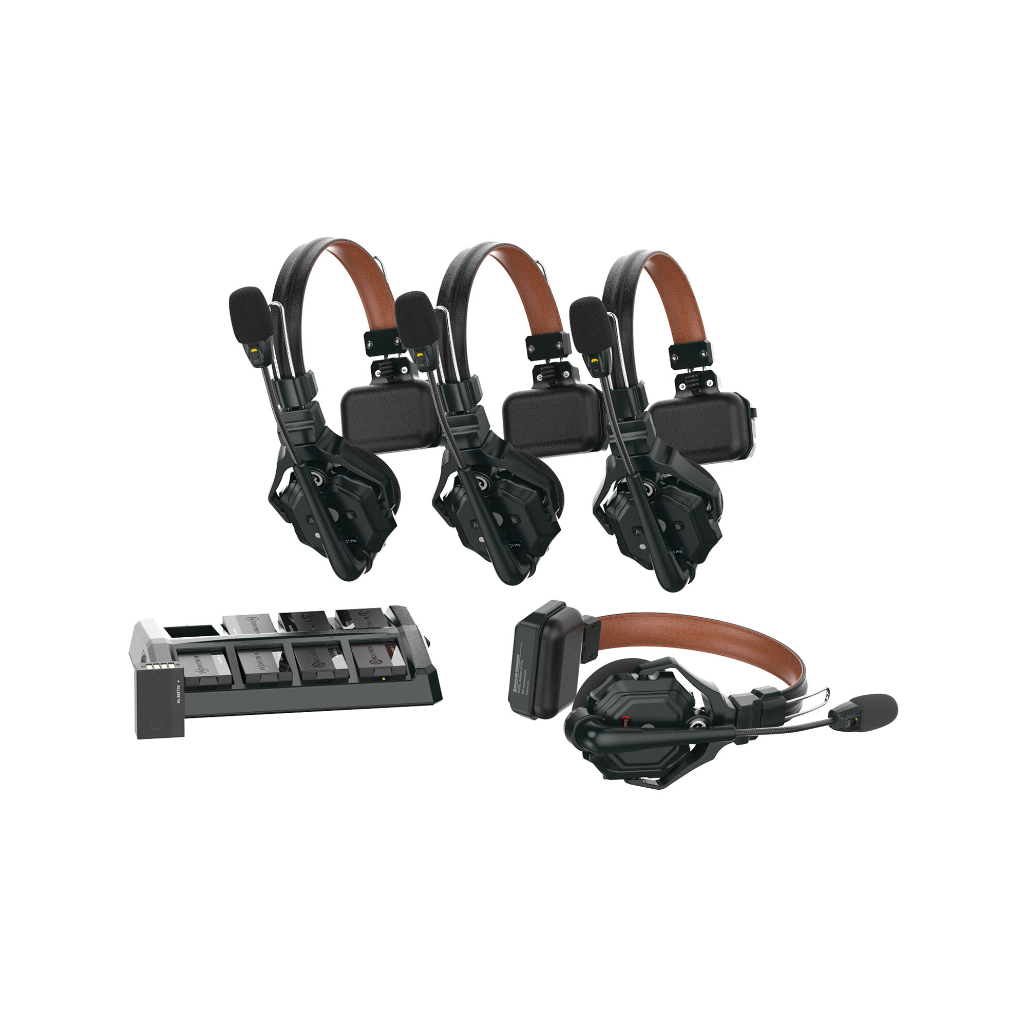 Hollyland Solidcom C1 Pro-8S Full-Duplex ENC Wireless Intercom System with 4 Headsets (1.9 GHz)