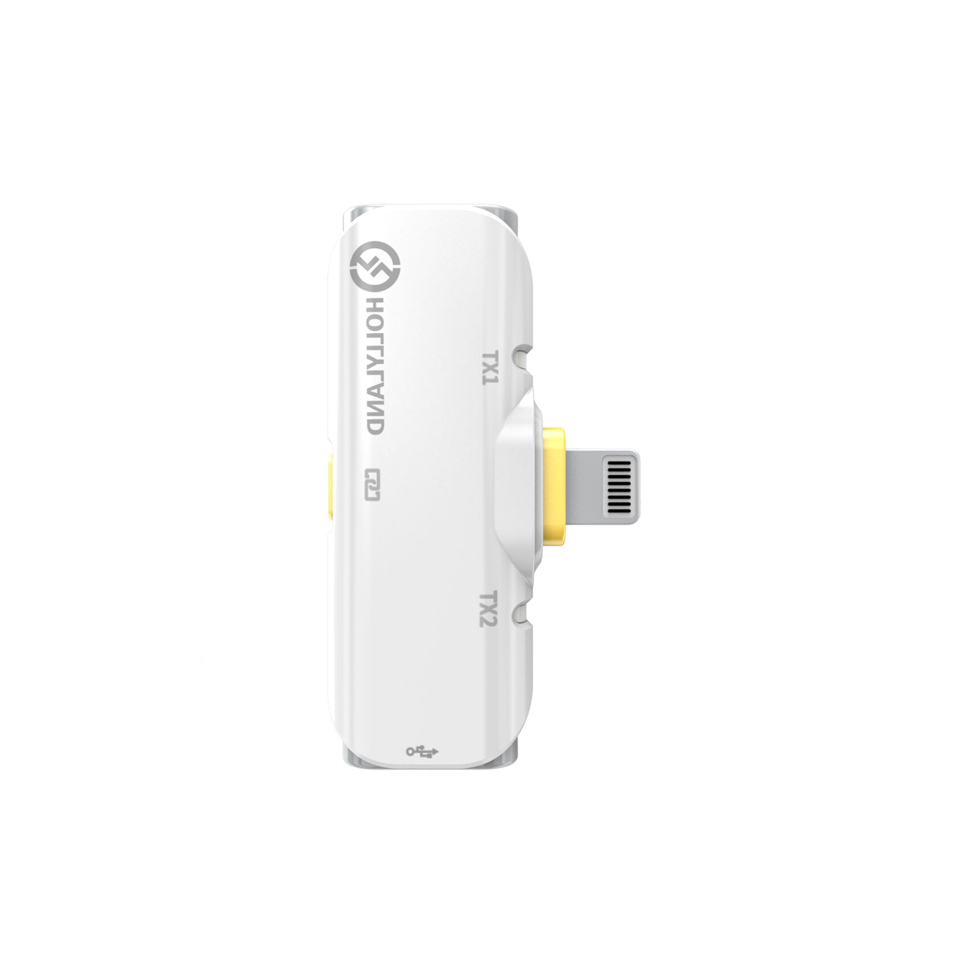 Hollyland LARK C1 DUO 2-Person Wireless Microphone System with Lightning Connector for iOS Devices, 2x Transmitters, 1x Receiver (2.4 GHz) White