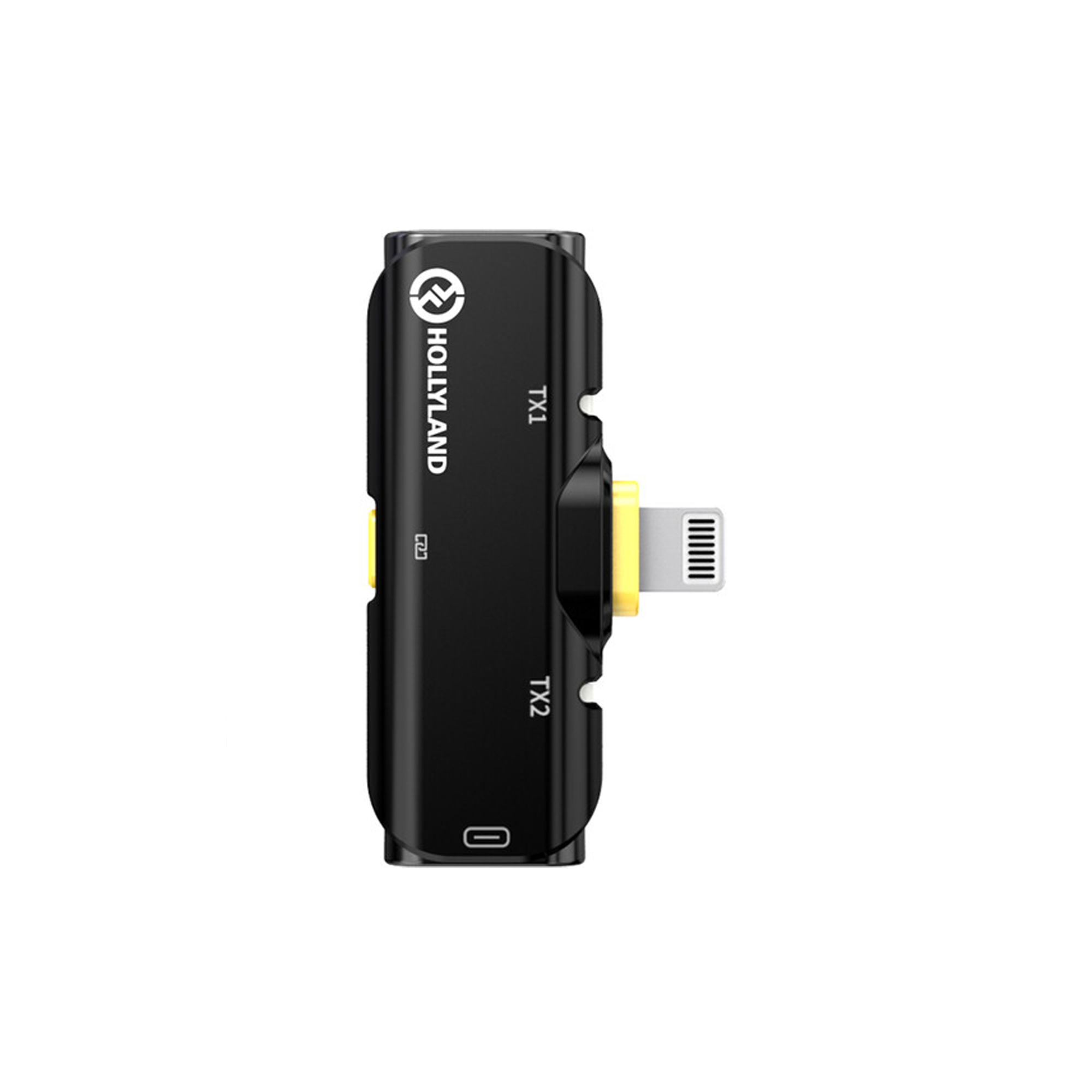 Hollyland LARK C1 SOLO Wireless Microphone System with Lightning Connector for iOS Devices, 1x Transmitter, 1x Receiver (2.4 GHz) Black