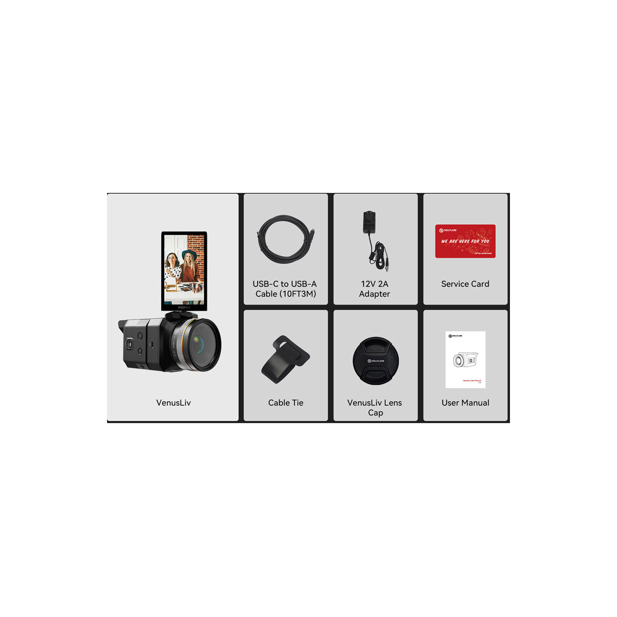 Hollyland VenusLiv 24/7 Livestream Camera (Black)