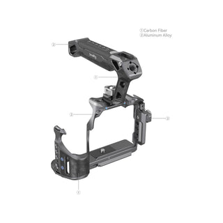 SmallRig " Rhinoceros" Basic Cage Kit for Sony Alpha 7R V / Alpha 7 IV / Alpha 7S III 3708