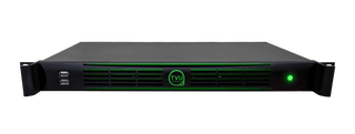 TVU VS3550 rack-mount (1U) high-power server with dual internal power supplies and SMPTE 2110 I/O.