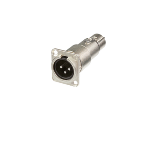 Neutrik XLR male-female feedthrough adapter for panel mount
