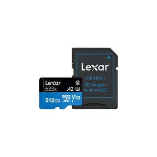 LEXAR SD Miro High Speed 633x 512GB + SD Adapter