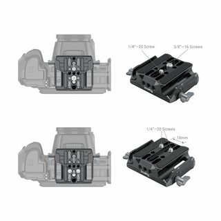 SmallRig Universal Camera Baseplate with 15mm LWS Rod Clamp