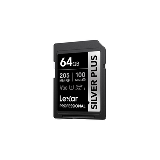 Lexar 64GB Professional SILVER PLUS UHS-I SDXC Memory Card