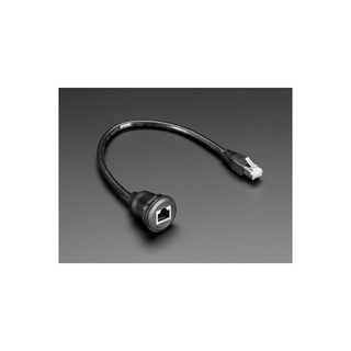 Icily Panel Mount Ethernet Male - Female 30cm