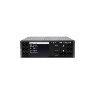 AJA DANTE-12GAM-TR-BNC 12G 64-Ch Dante Embedder/Disembedder (BNC SFP included and Dual Video License installed)