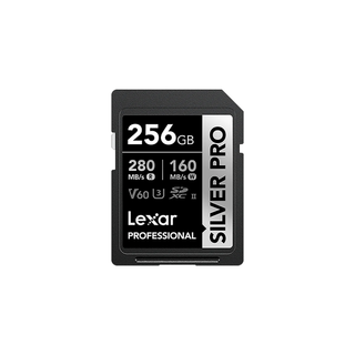 Lexar 256GB Professional UHS-II SDXC Memory Card (280MB/s, SILVER PRO Series)