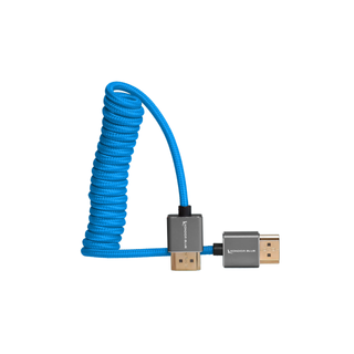Kondor Blue Coiled High-Speed HDMI 2.0 Braided Cable (30cm to 60cm)
