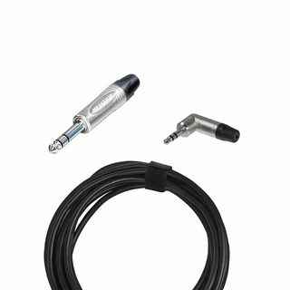 Neutrik 1/4 Stereo Jack (M) - Goblin 3.5mm Stereo Jack (M) Cable 2m Black