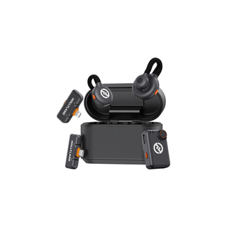 Hollyland LARK M2S Ultimate Combo 2-Person Wireless Microphone System for Cameras and Mobile Devices (Space Gray, 2.4 GHz)