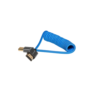 Kondor Blue Coiled High-Speed HDMI 2.0 Braided Cable (30cm to 60cm)