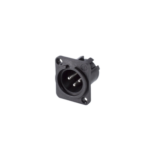 Neutrik XLR, 3-pole , plastic-, Soldering-male connector, silver plated contact
