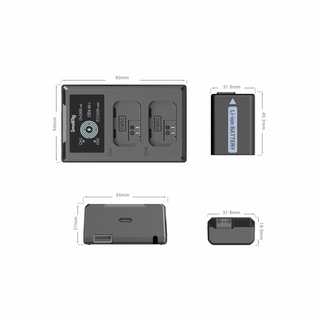 SmallRig NP-FW50 Camera Battery and Charger Kit 3818