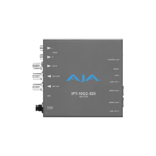 AJA IPT-10G2-SDI 3G-SDI to SMPTE ST 2110 Video and Audio IP Encoder with Hitless Switching
