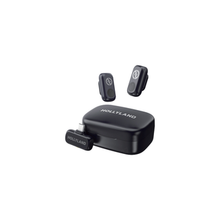 Hollyland LARK A1 Duo 2-Person Wireless Microphone System with USB-C Connector for Mobile Devices (Space Gray, 2.4 GHz)