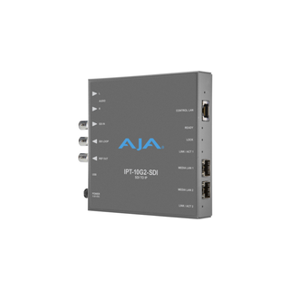 AJA IPT-10G2-SDI 3G-SDI to SMPTE ST 2110 Video and Audio IP Encoder with Hitless Switching