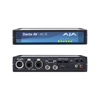 AJA Dante AV 4K-R Receiver - Dante AV Ultra to 12G-SDI/HDMI with Audio