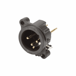 Neutrik XLR, 3-pole , plastic-, Print connection vertical-male connector, gold plated contact