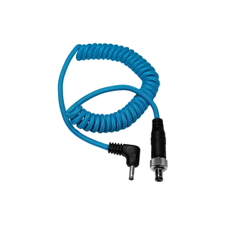 Kondor Blue Locking DC 2.1mm to Right-Angle DC 1.35mm Coiled Cable