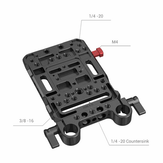 SmallRig V-Lock Battery Plate with 15mm LWS Rod Clamp