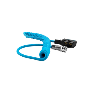 Kondor Blue Coiled D-Tap to 2-Pin Power Cable for BMPCC 6K/4K (Blue)