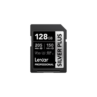 Lexar 128GB Professional SILVER PLUS UHS-I SDXC Memory Card