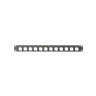 Blanking Rack Panel, universal D-Sub Black 12 way