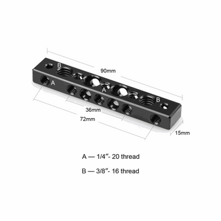 SmallRig Cheese Bar with 1/4"-20 & 3/8"-16 Screw Holes