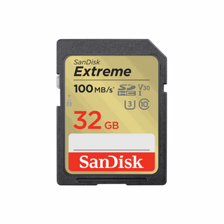 SanDisk Extreme SD UHS I 32GB Card for 4K Video  100MB/s Read & 60MB/s Write