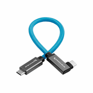 Kondor Blue Right-Angle USB-C 3.1 Gen 2 Cable (12.5cm, Kondor Blue)